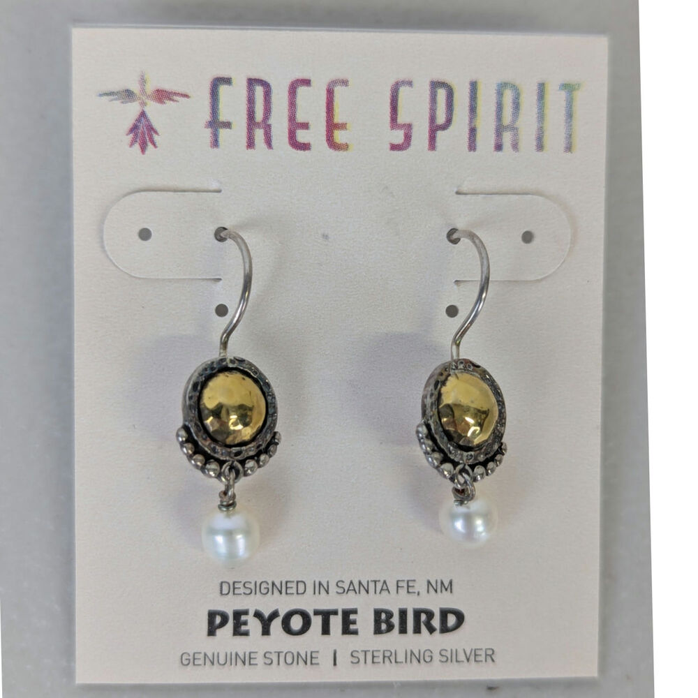 Sterling Silver Drop Earrings Dangle Yellow Stone Boho Western Artsy Hippie